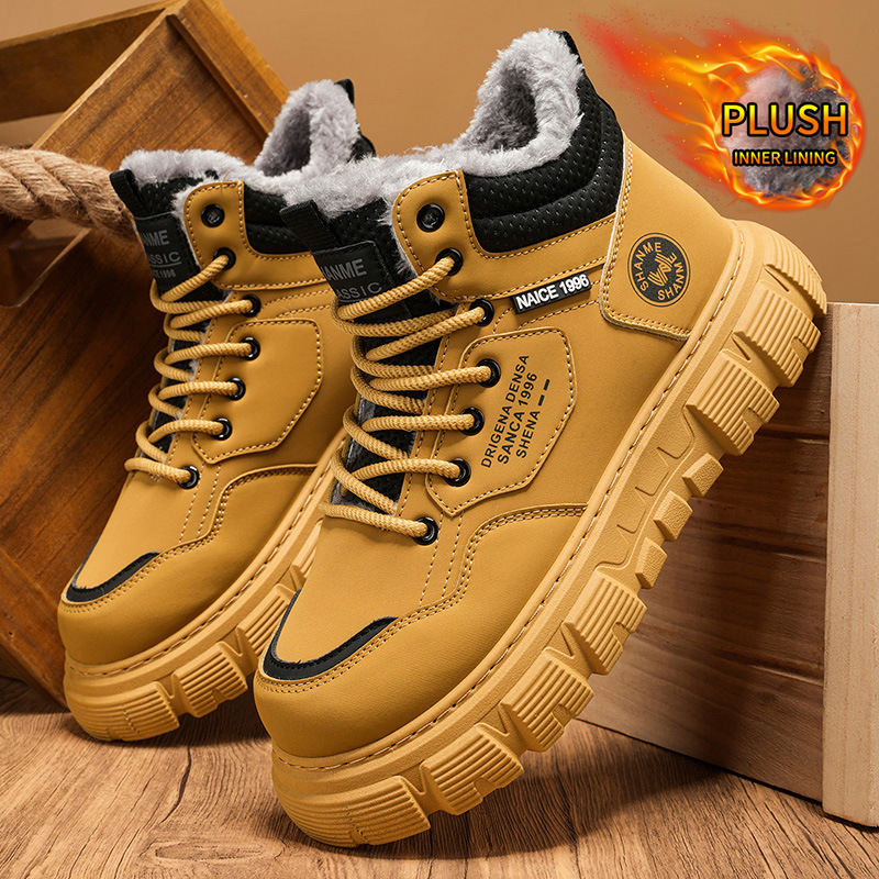 Men'S Shoes With Height Increase - Winter Velvet High Top Men's Boots