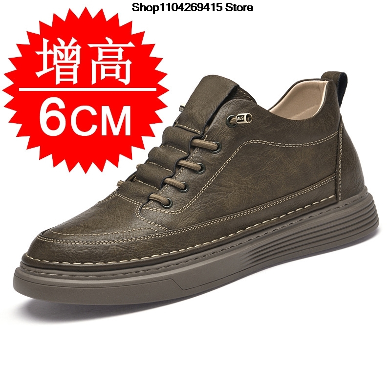 Men'S Shoes With Height Increase - Men Internal Height Increasing Oxford Shoes