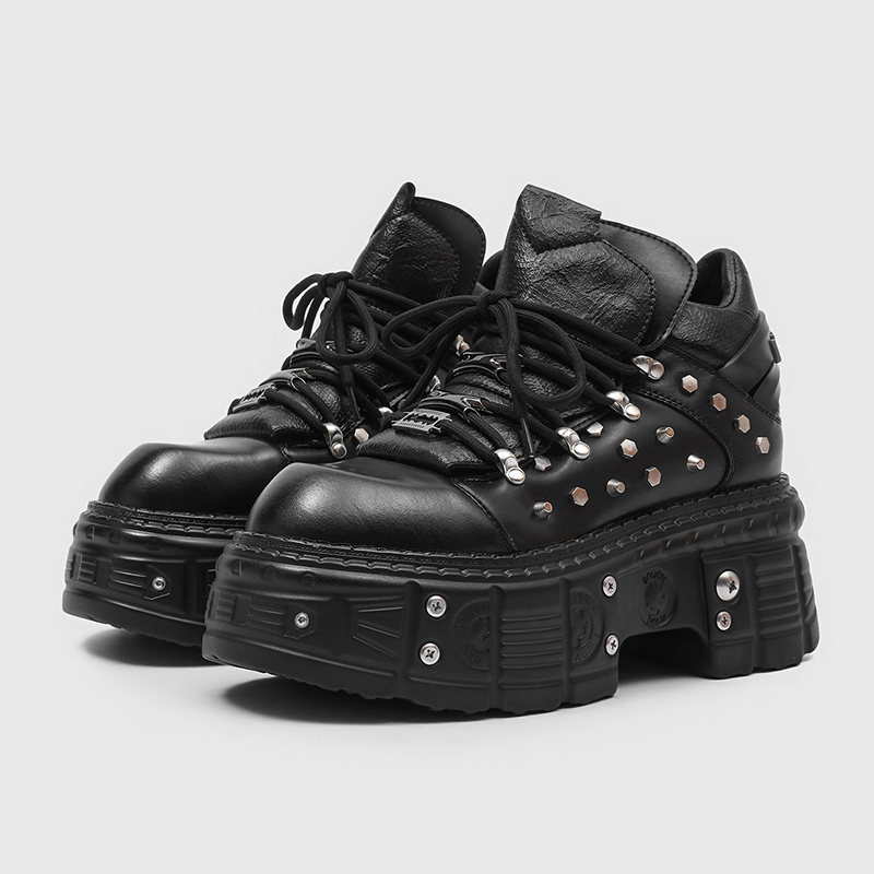 New Gothic Punk Men's Platform - Men'S Shoes With Height Increase 评论和价格