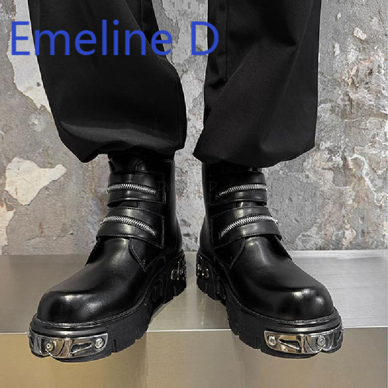 Dark Punk High Top Shoes Fashi - Men'S Shoes With Height Increase 评论和价格